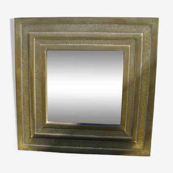 Vintage brass mirror