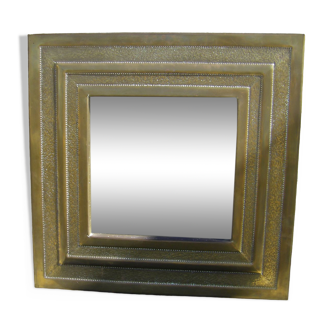 Vintage brass mirror