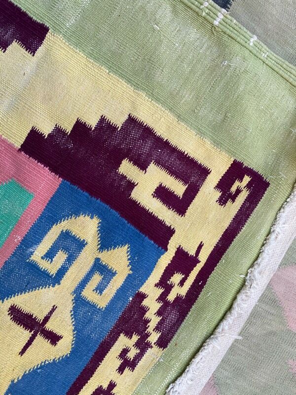 Large flat carpet Durhi India 317x482 cm