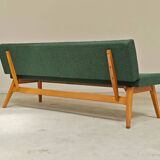 Banquette / Daybed modulable par Tatra , tissu bouclette chinée vert 1960