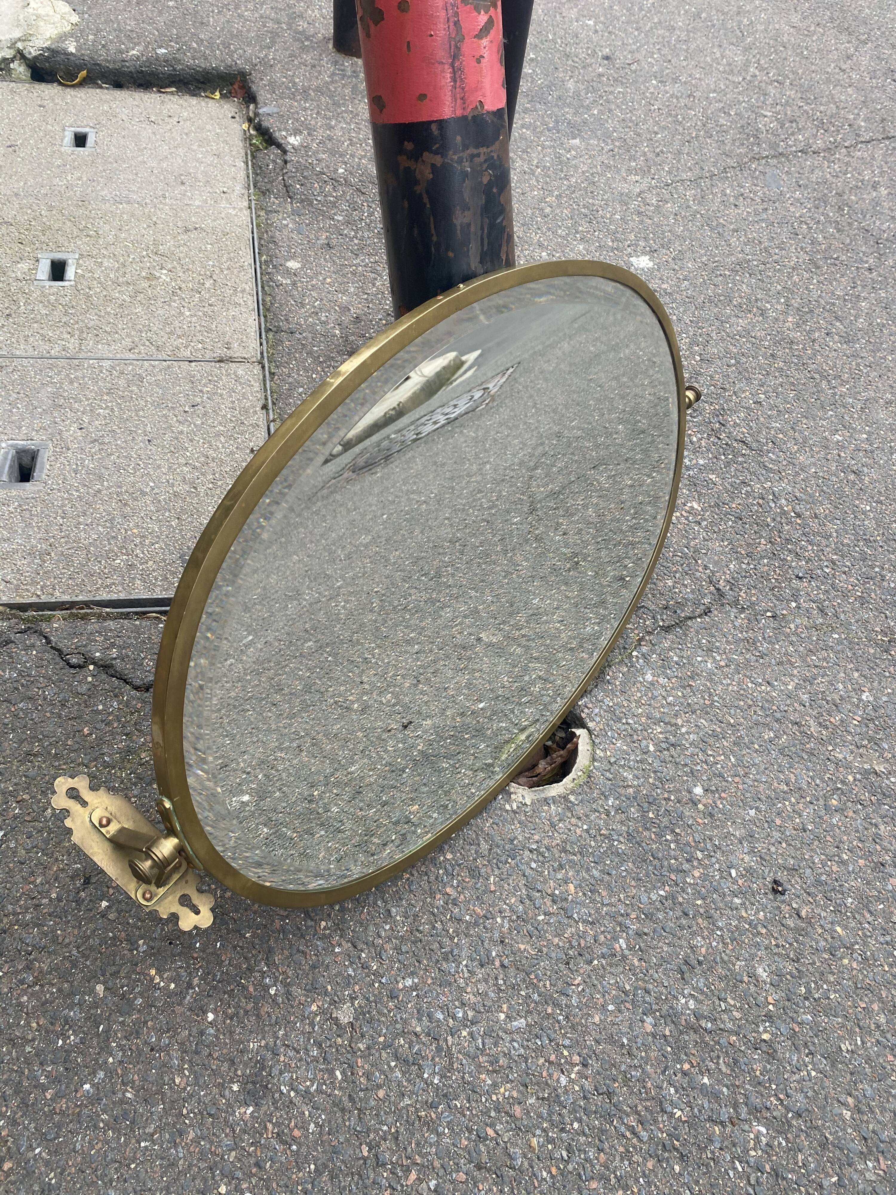 Brass mirror,