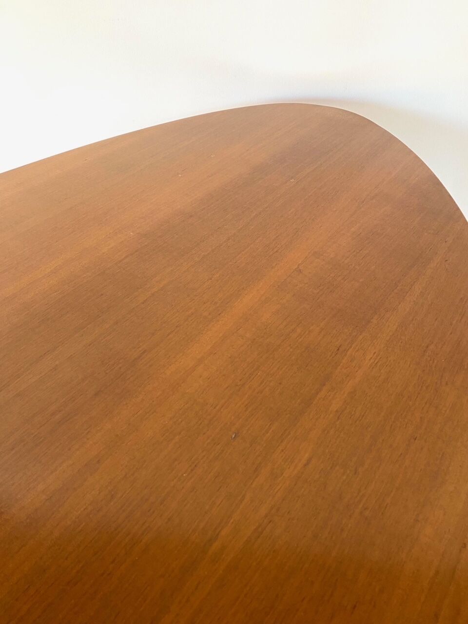 Oval wooden coffee table, 1960