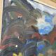 Original mid-century Swedish oil on canvas – “Scene” by Gösta Falck – vintage & framed – 73 × 64 cm