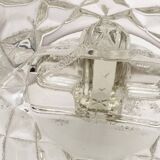 Czechoslovak moulded glass candlestick