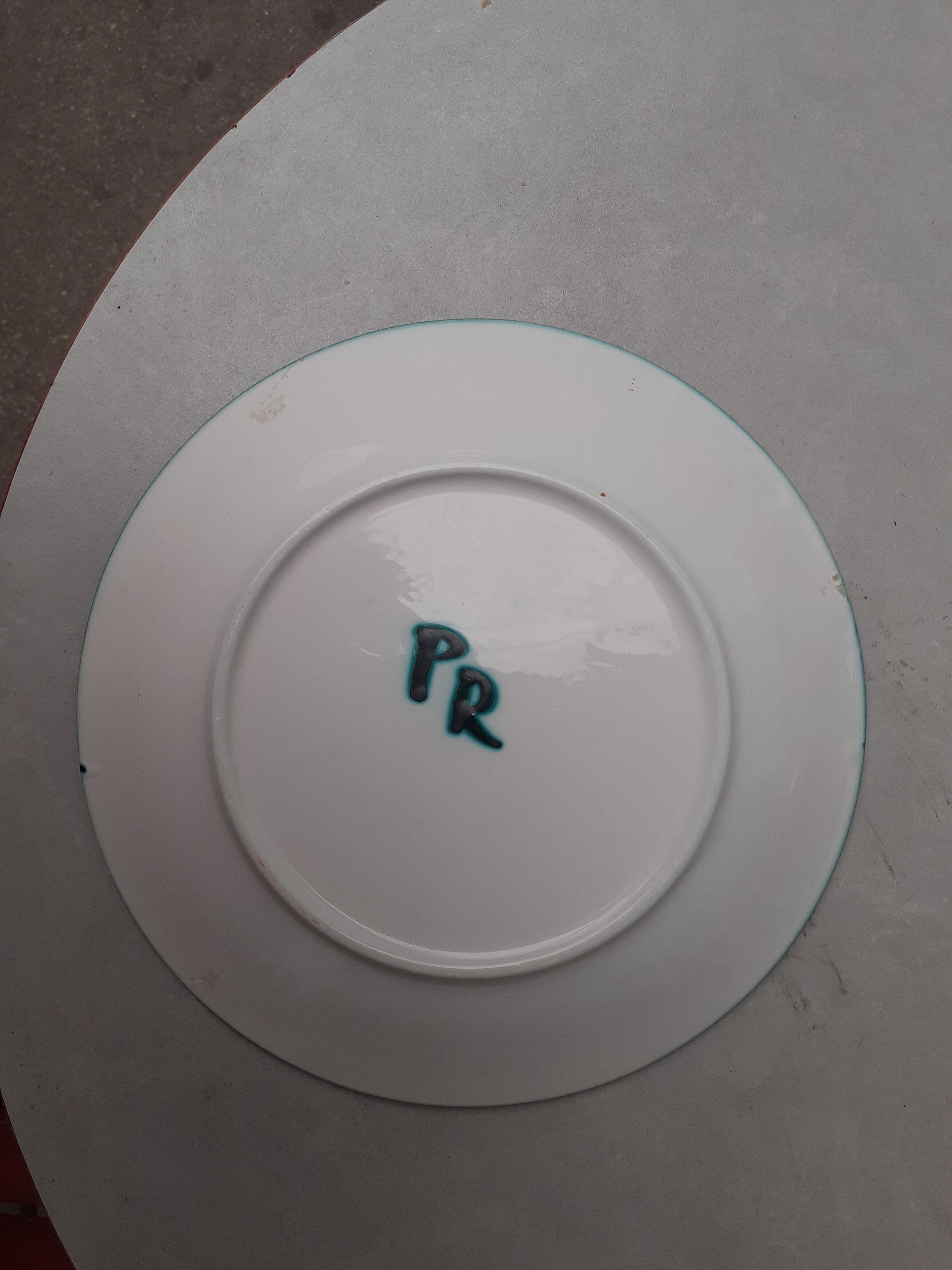 plate Robert Picault Vallauris 70s vintage