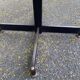 Square bistro table with a wooden central leg Werzalit Bordeaux - France