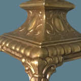 Chandelier five lights quadripod in golden regulator ~ late nineteenth