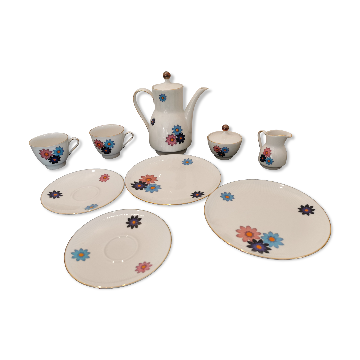 Winterling coffee or tea service, vintage from the 70's floral decoration