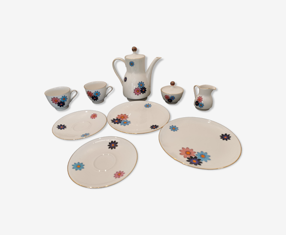 Service à café ou thé Winterling, vintage des années 70's décor floral