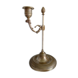Brass candle holder with high adjustable