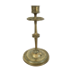 Chiseled brass candle holder