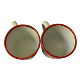 2 mugs en tôle vintage