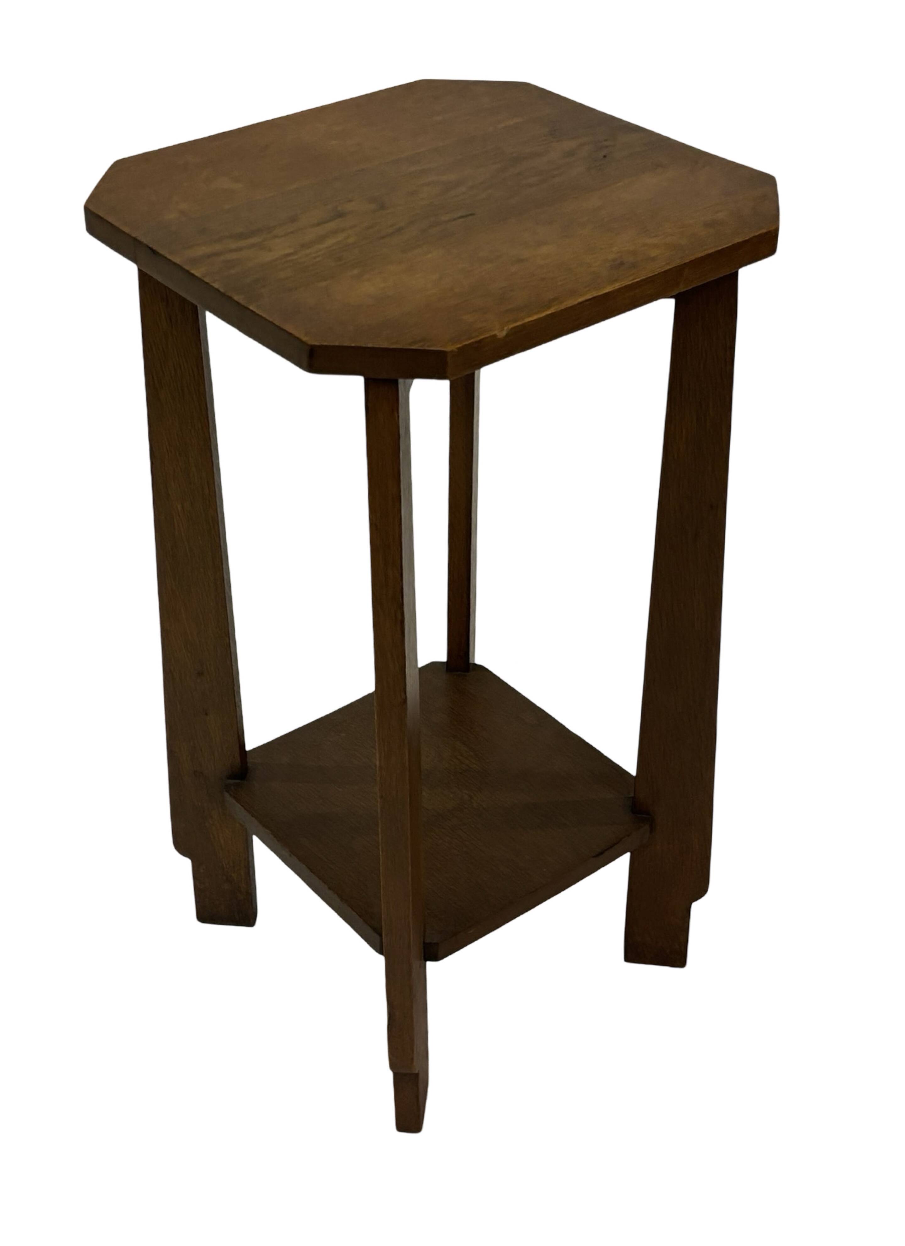 Art Deco plant table side table Oak 1950s