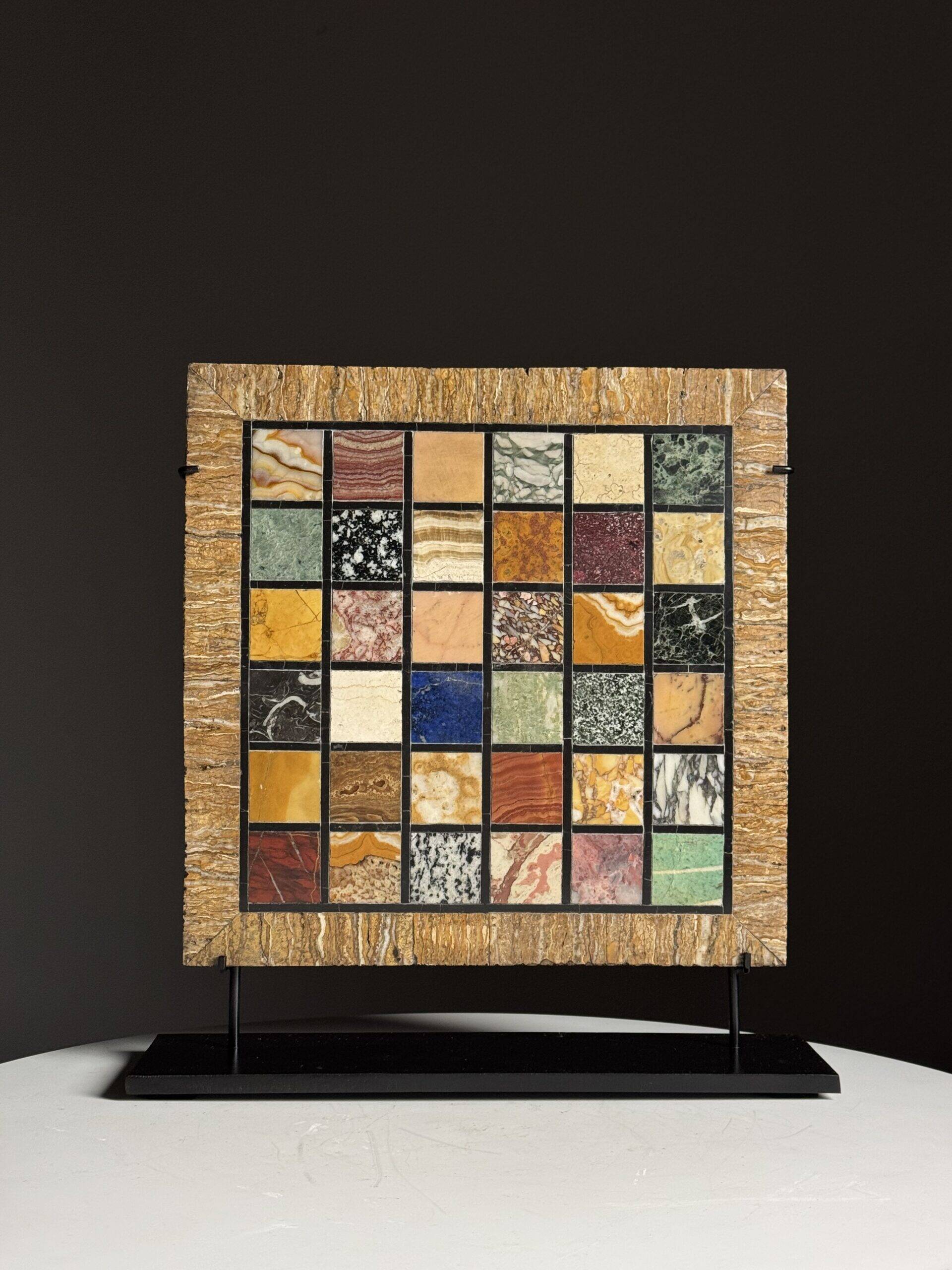 Grand tour marble specimen tablet 19th century