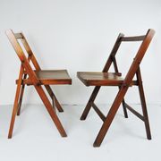 Set of 4 George VI folding campaign chairs used by British military during WWII