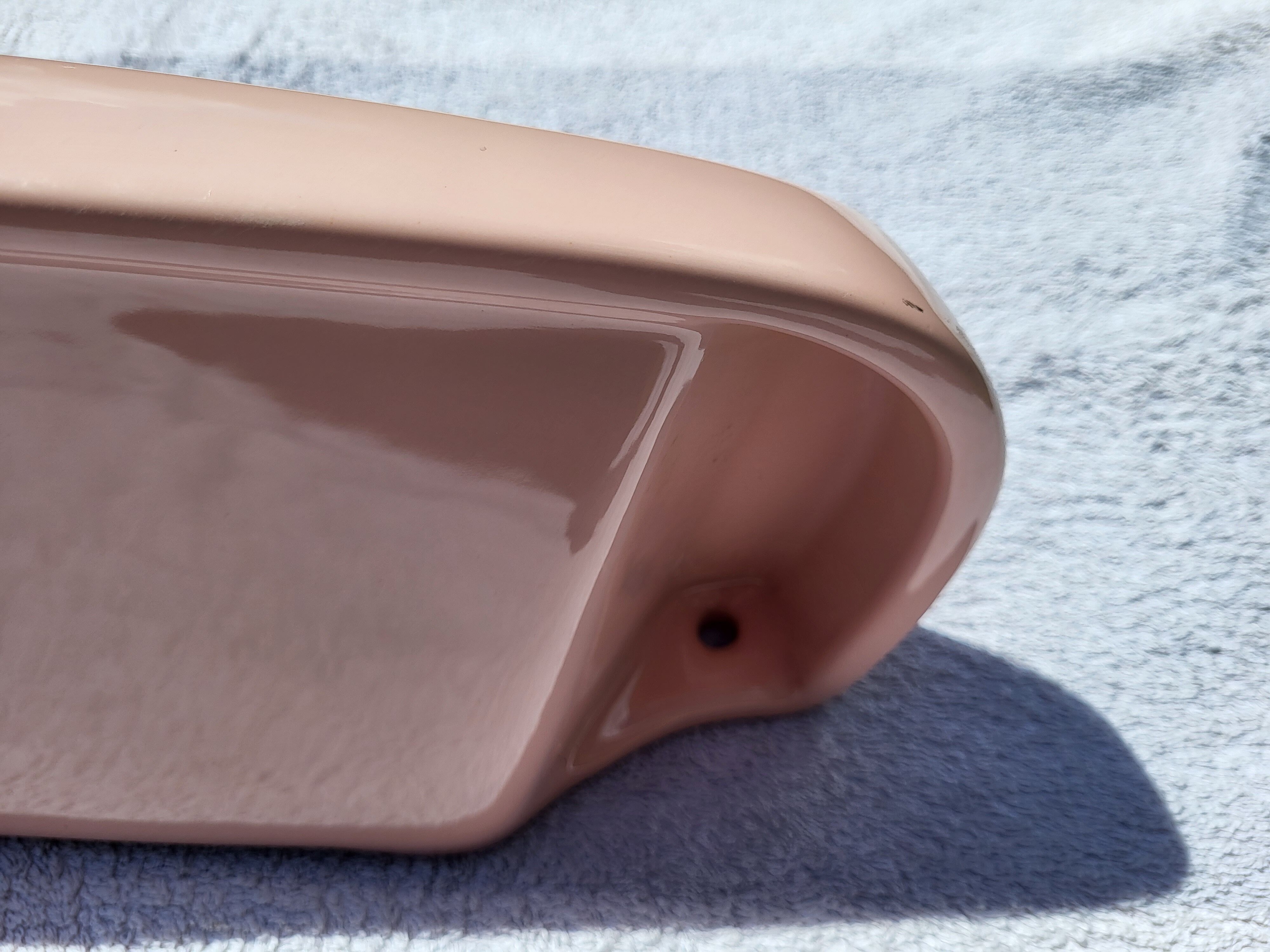 Vintage pink ceramic bathroom shelf