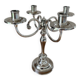 Silver-plated metal candelabrum