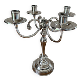 Silver-plated metal candelabrum