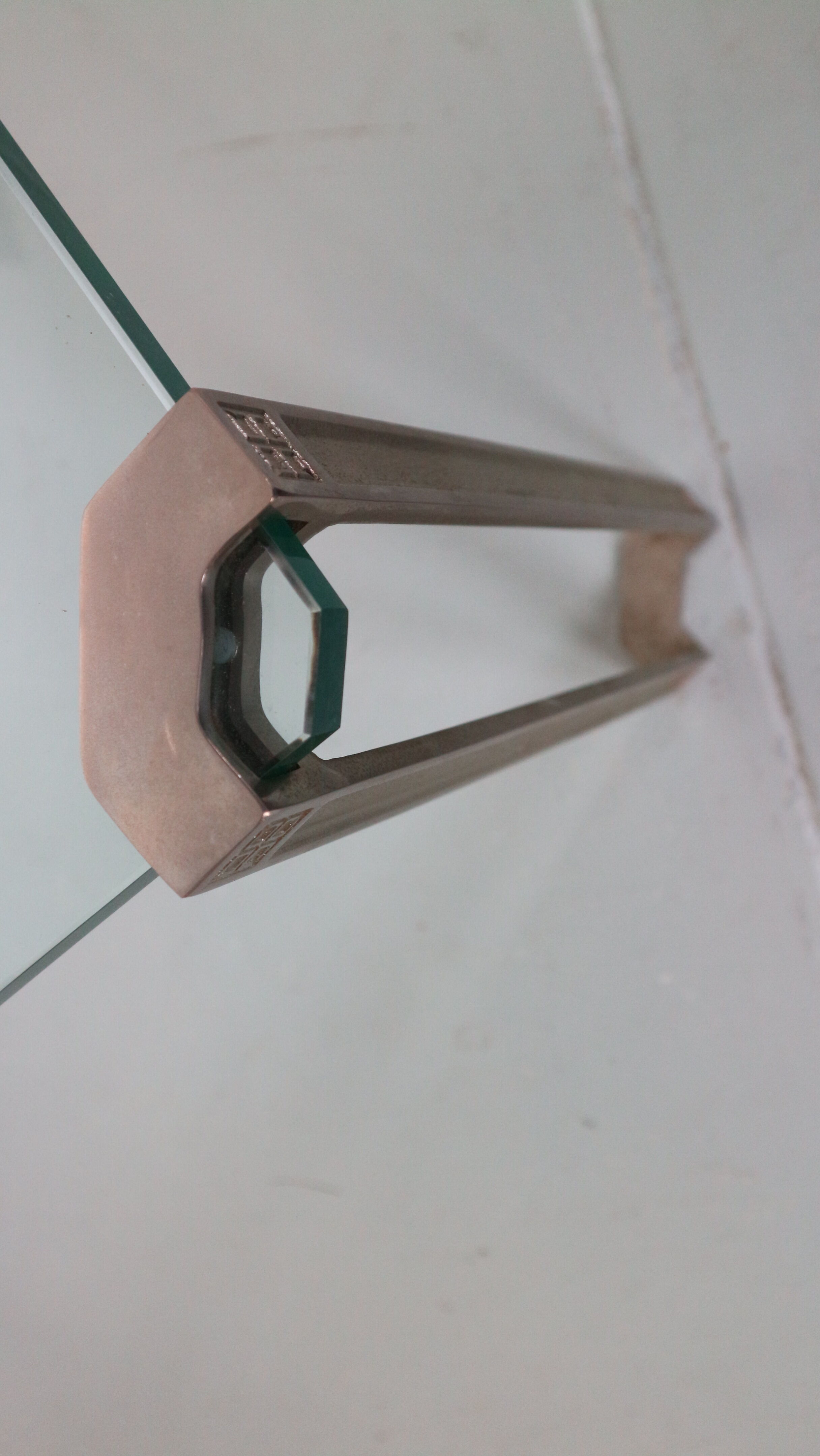 Peter Ghyczy for Ghyzcy Square Glass Coffee Table, 1970's Hollywood Regency