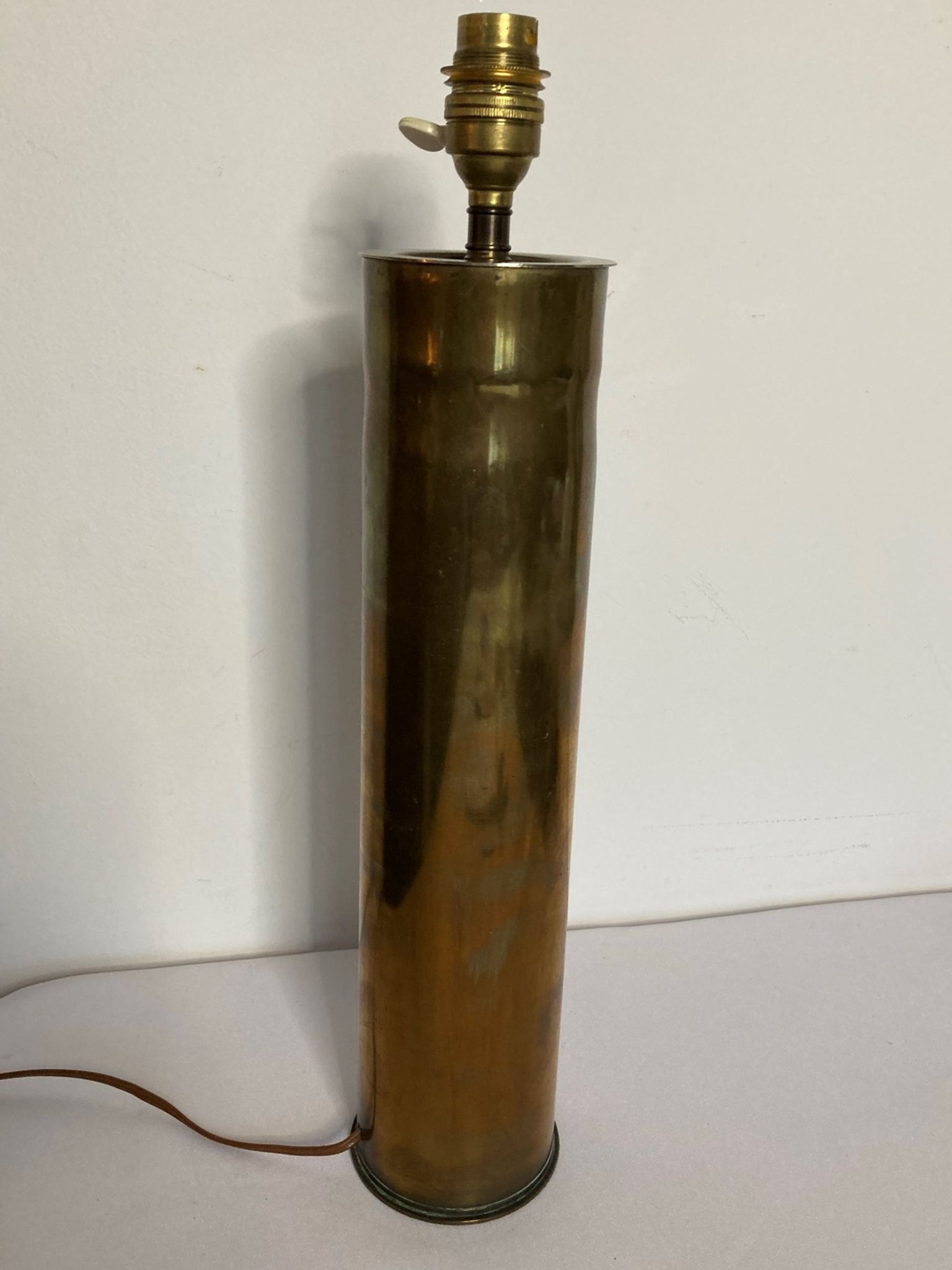 Old war shell lamp socket 14-18 copper early 20th century