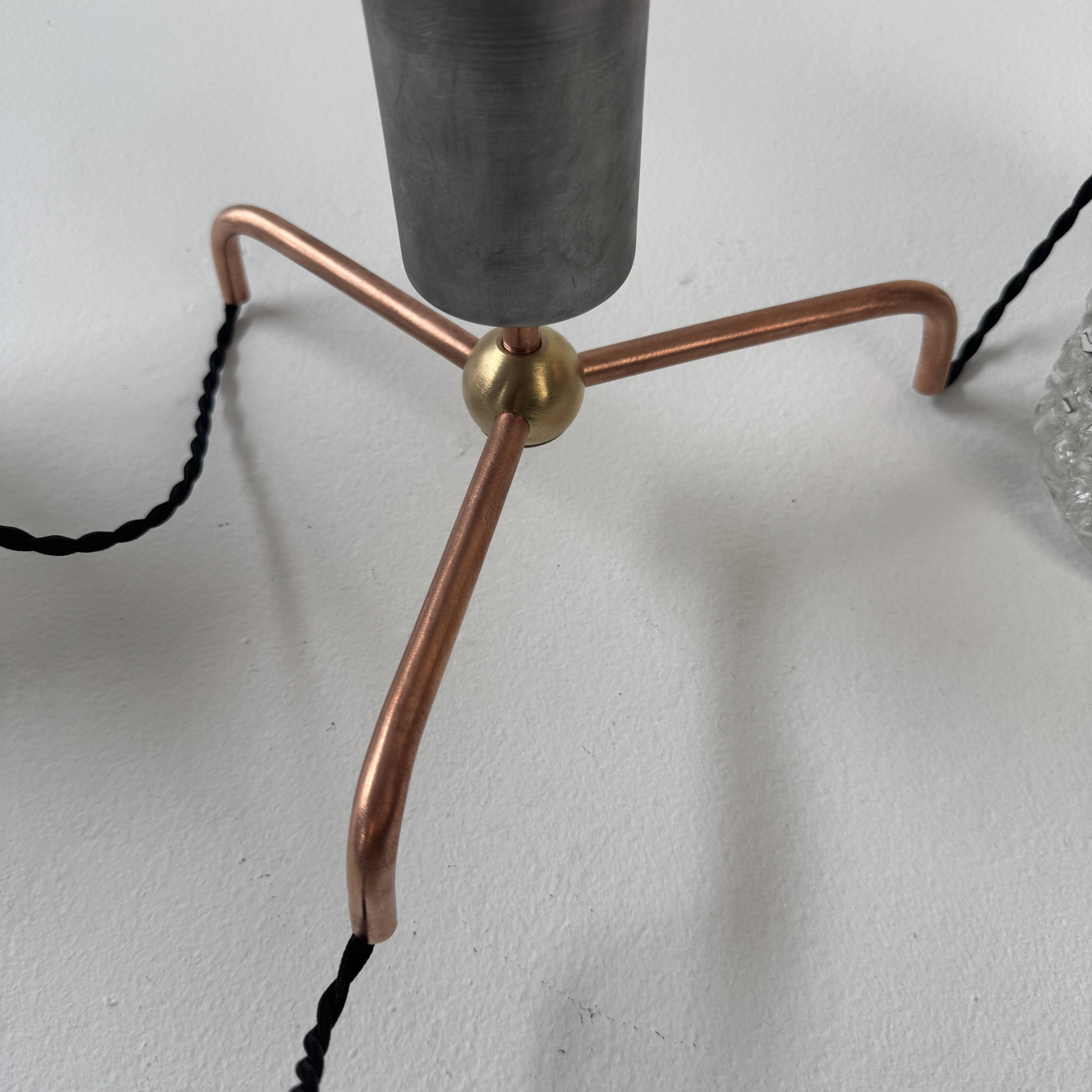 Old cascade chandelier 3 lights 1970 vintage