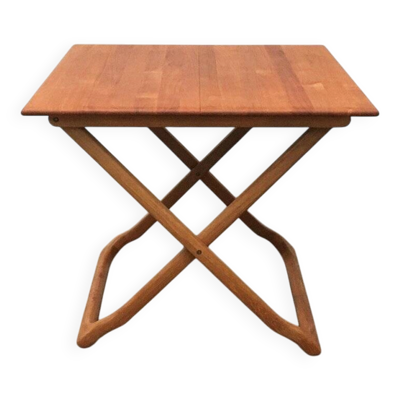 Table pliante danoise en teck du milieu du siècle par Juul Kristensen
