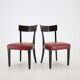 Chaises de salle à manger en cuir rouge des années 1950 pour UP Tchécoslovaquie, Ensemble de 4