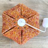 70s pendant light in orange Perspex