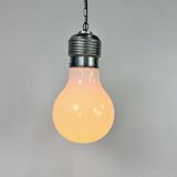 Vintage pendant lamp oversized light bulb by nuova elleluce, 1970