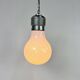 Vintage pendant lamp oversized light bulb by nuova elleluce, 1970