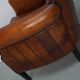 Vintage Dutch cognac coloured leather club chair