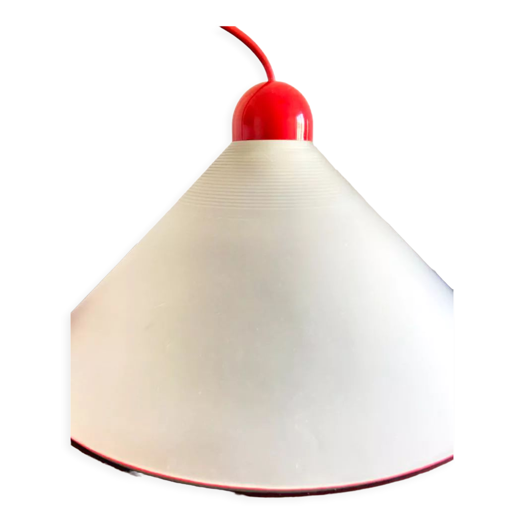 Ceiling lamps in opal glass Italian 1970s