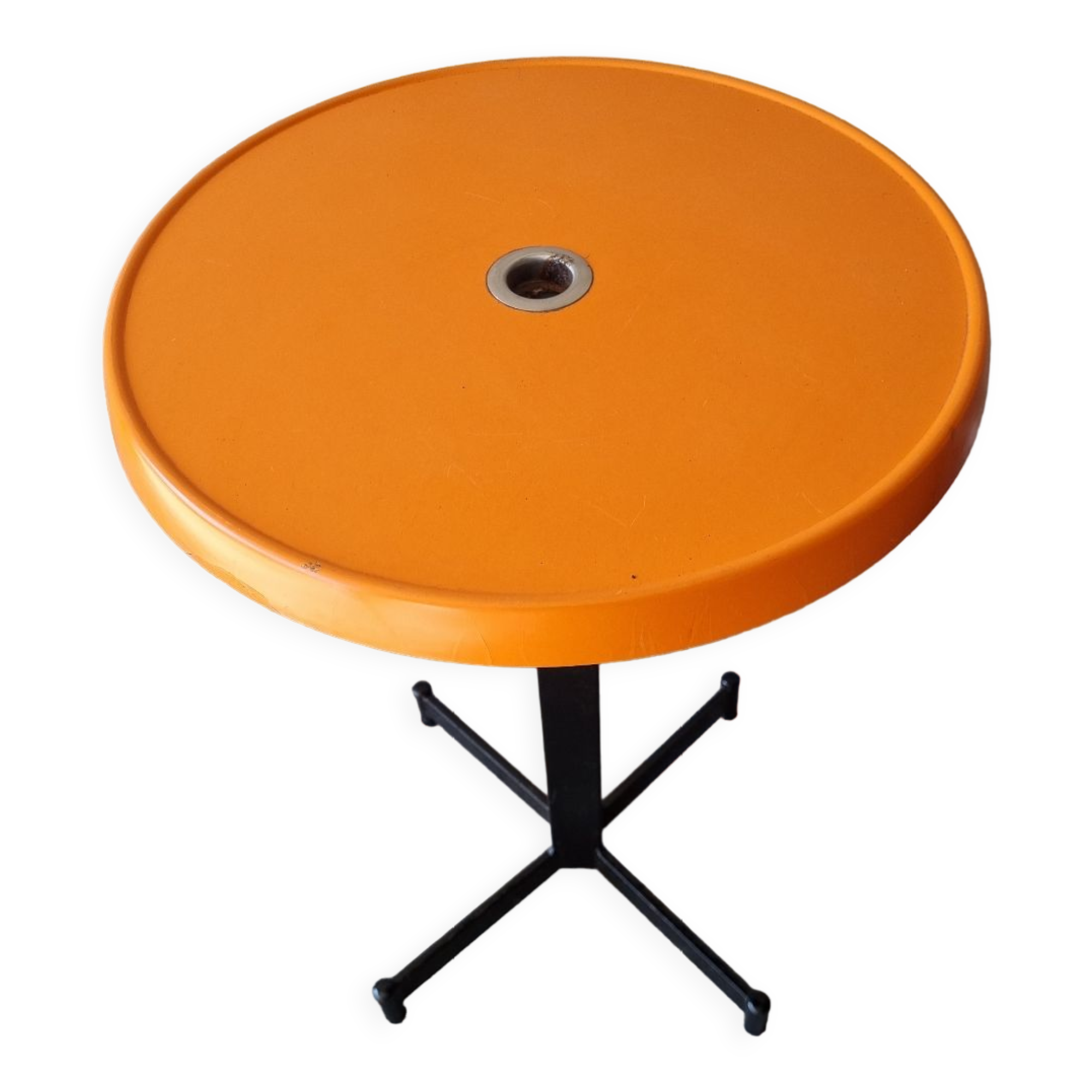 Bistro table, werzalit pedestal table from 1970