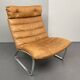 JK 720 lounge chair, cognac-coloured leather, by Jørgen Kastholm for Kill International, 1970s
