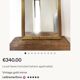 Large vintage gold mirror in Louis XVI style – fluted frame and floral decoration.