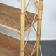 Storage cabinet bookcase shelf in vintage rattan 1970