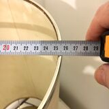 Vintage table lamp smoked glass and stainless 19x stainless steel