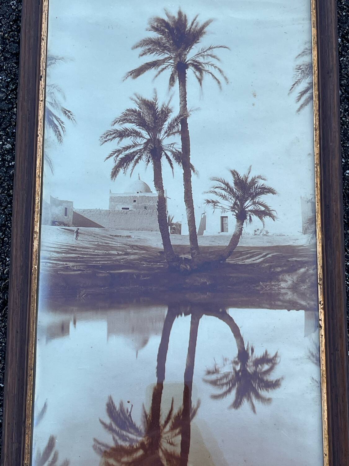 Old photograph from 1920 signed by Alexandre Bourgault, an Orientalist.