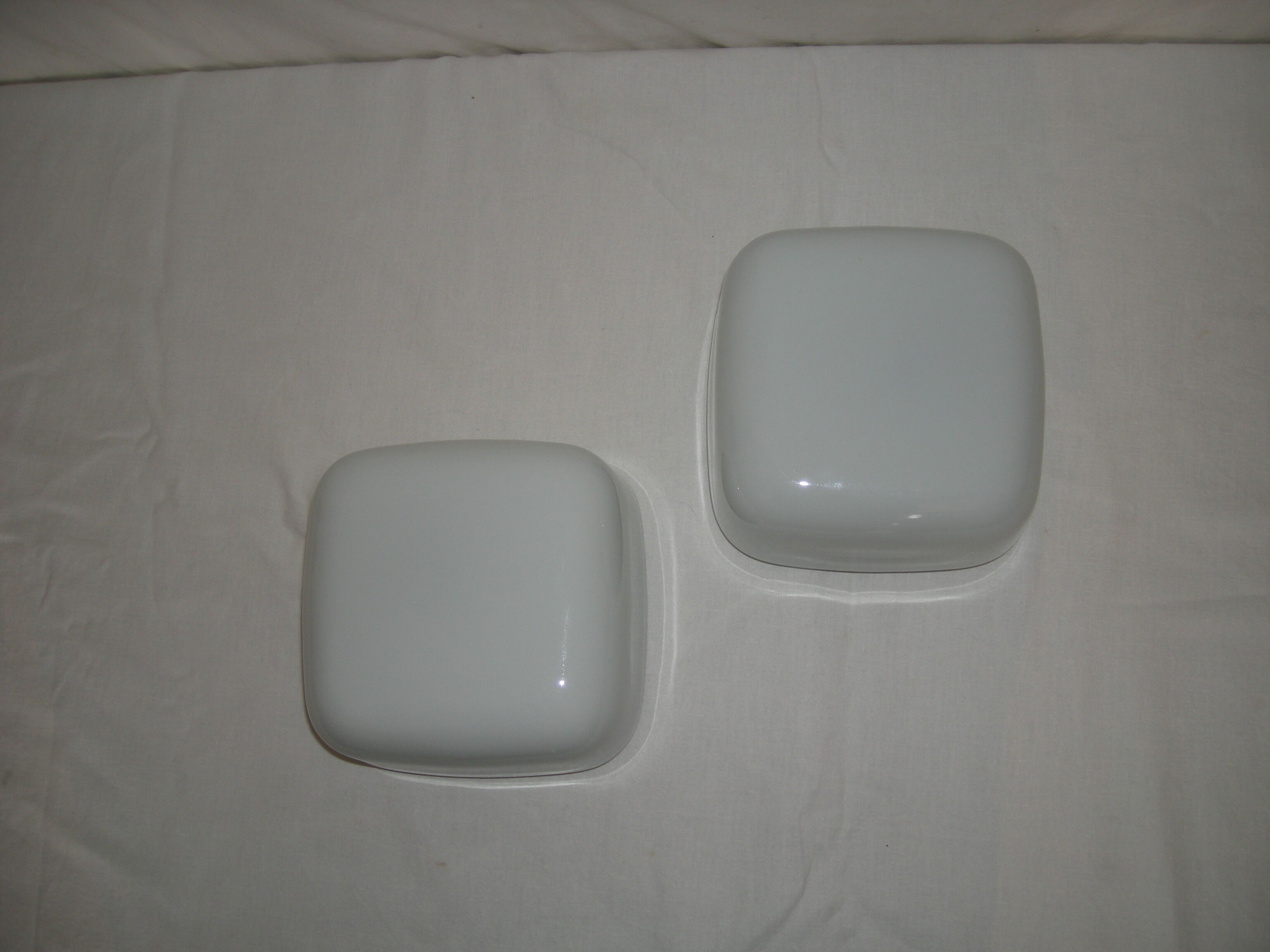 Pair of wall lamps or square ceiling lamp from the 50s