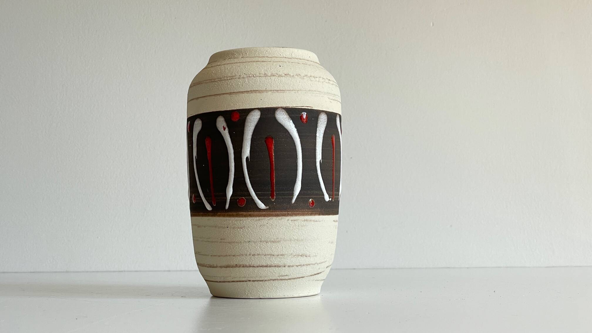 Handmade ceramic vase from the 1950s