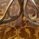Art Nouveau lamp, chiseled bronze, old Majorel style base, signed glass paste basin 57x38