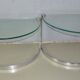 Vintage glazen bijzet tafels