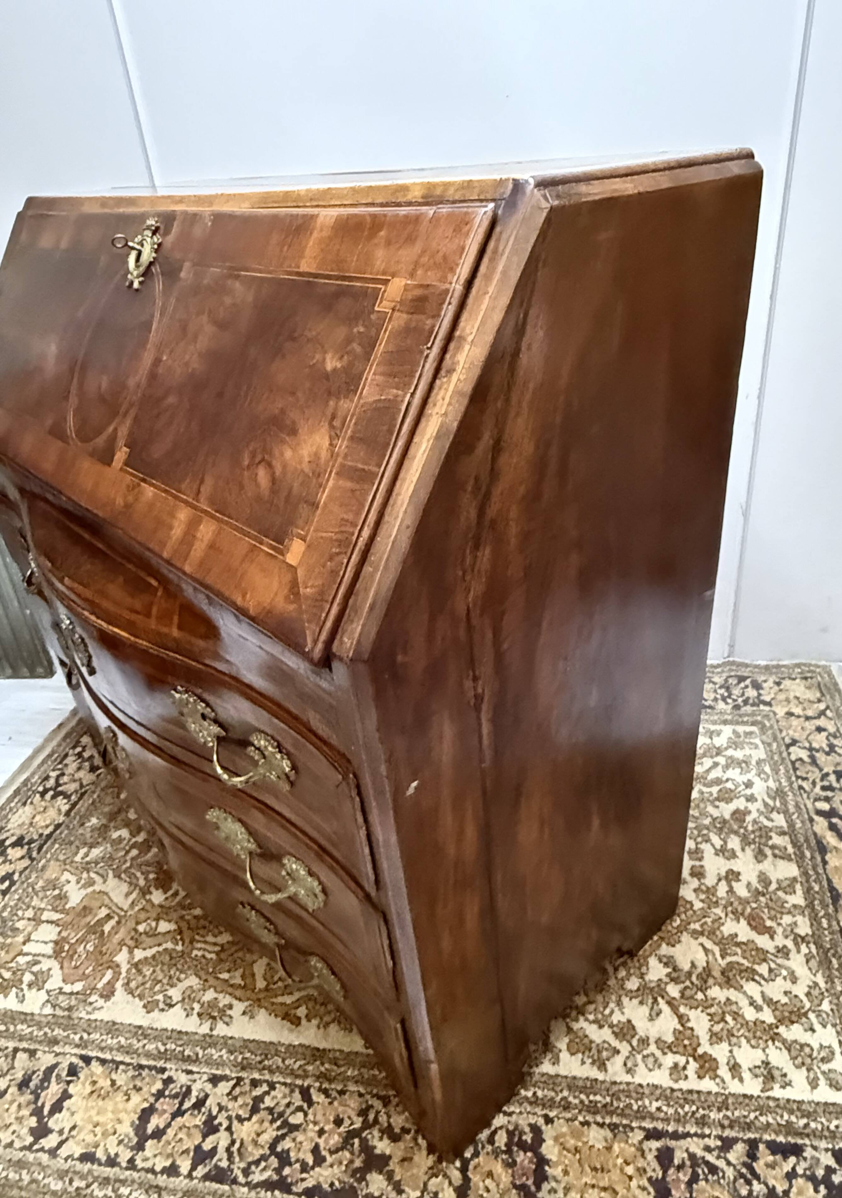 18th Century Marquetry Sloping Desk