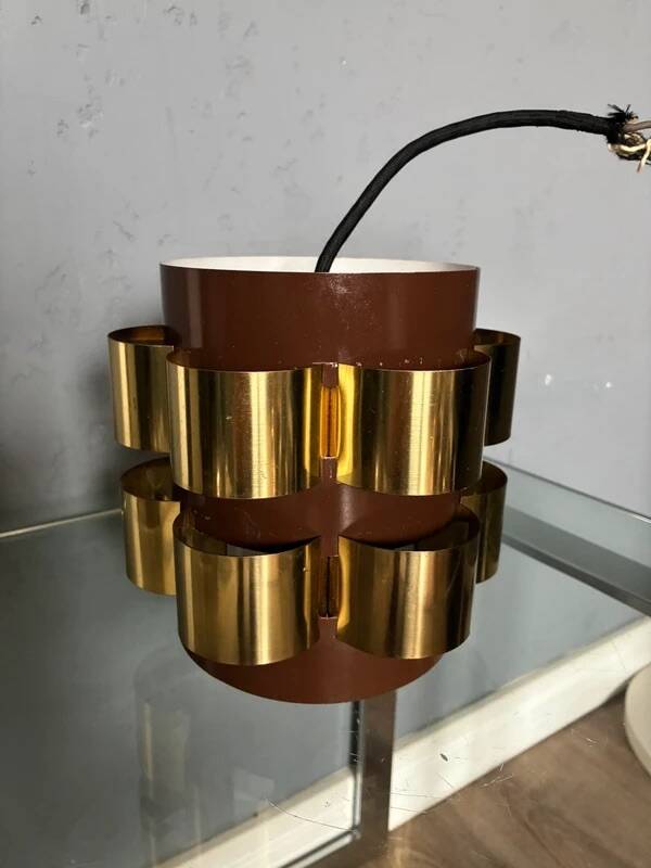 Suspension Werner Schou – Lumière en laiton Coronell Electro des années 1960
