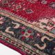 Red Geometric Oushak Handknotted Rug