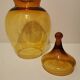 Apothecary pot, vintage XXL candy in 70s amber glass