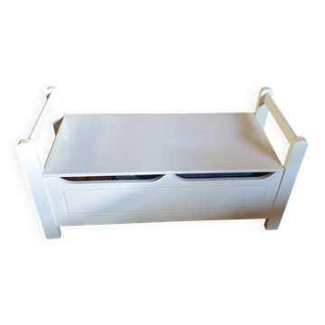 Petit banc coffre blanc