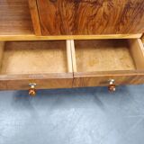 Pair of Italian Mid-Century Walnut Nightstands, 1950s