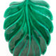 GREEN SLURRY LEAF DISH MADE IN FRANCE IN VALLAURIS