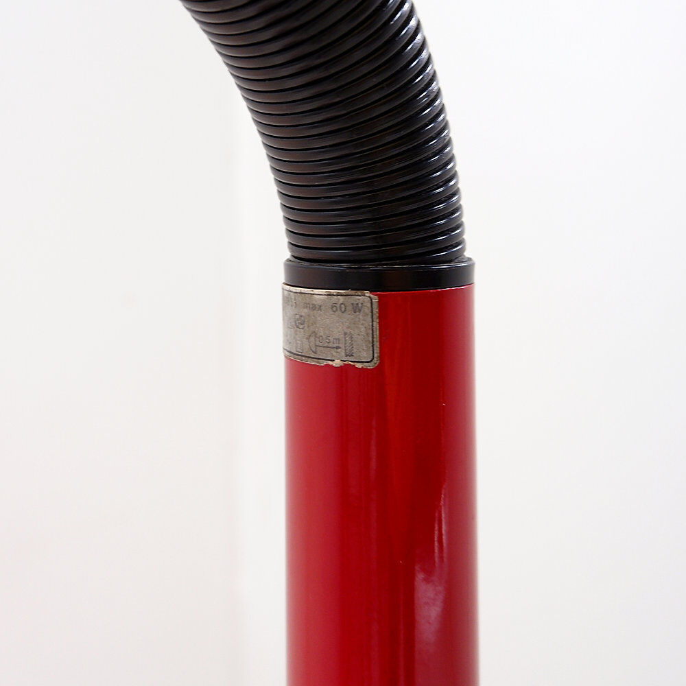 Space Age floor lamp with dark red shade - 1970s